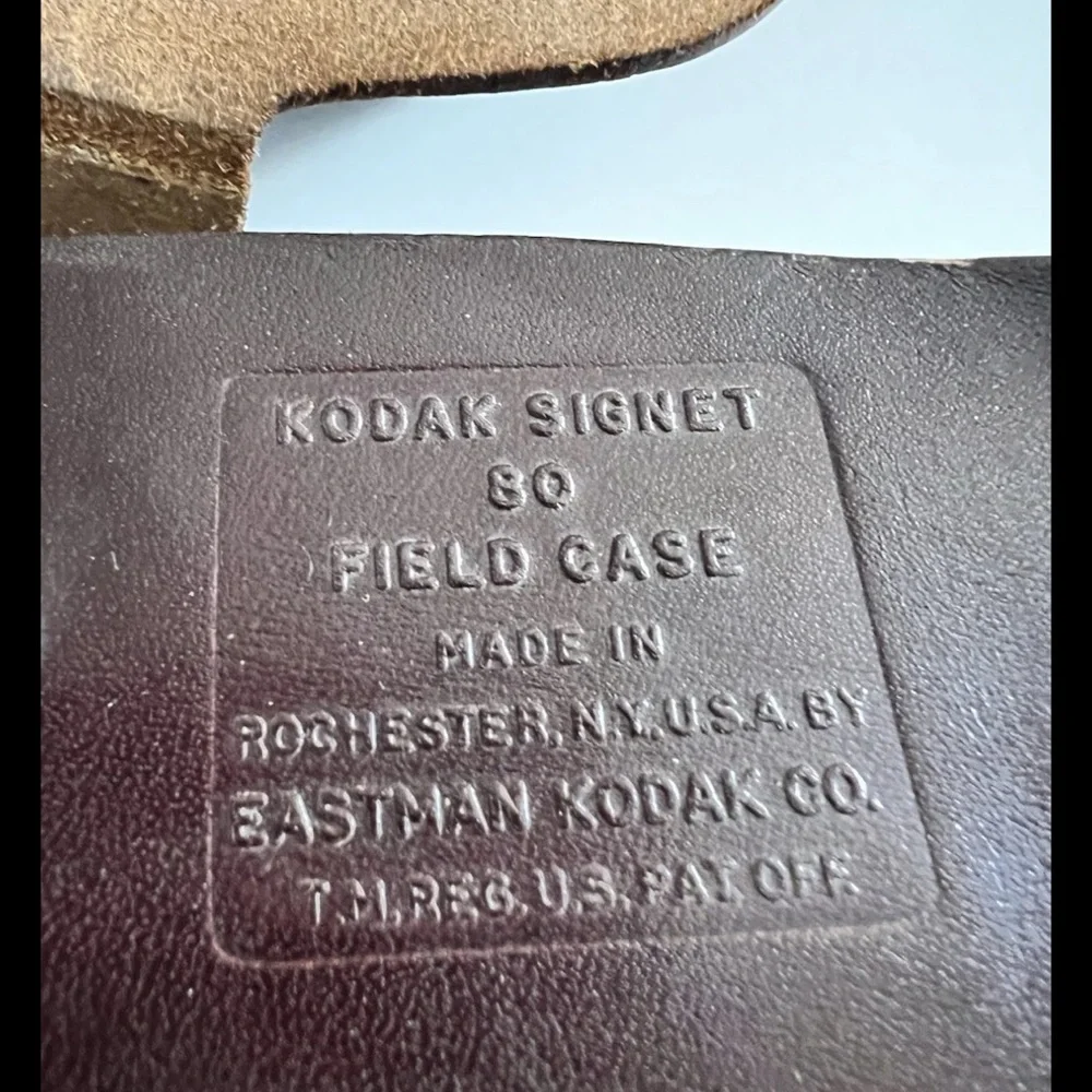 Vintage Kodak Dark Brown Leather Camera Bag with Strap